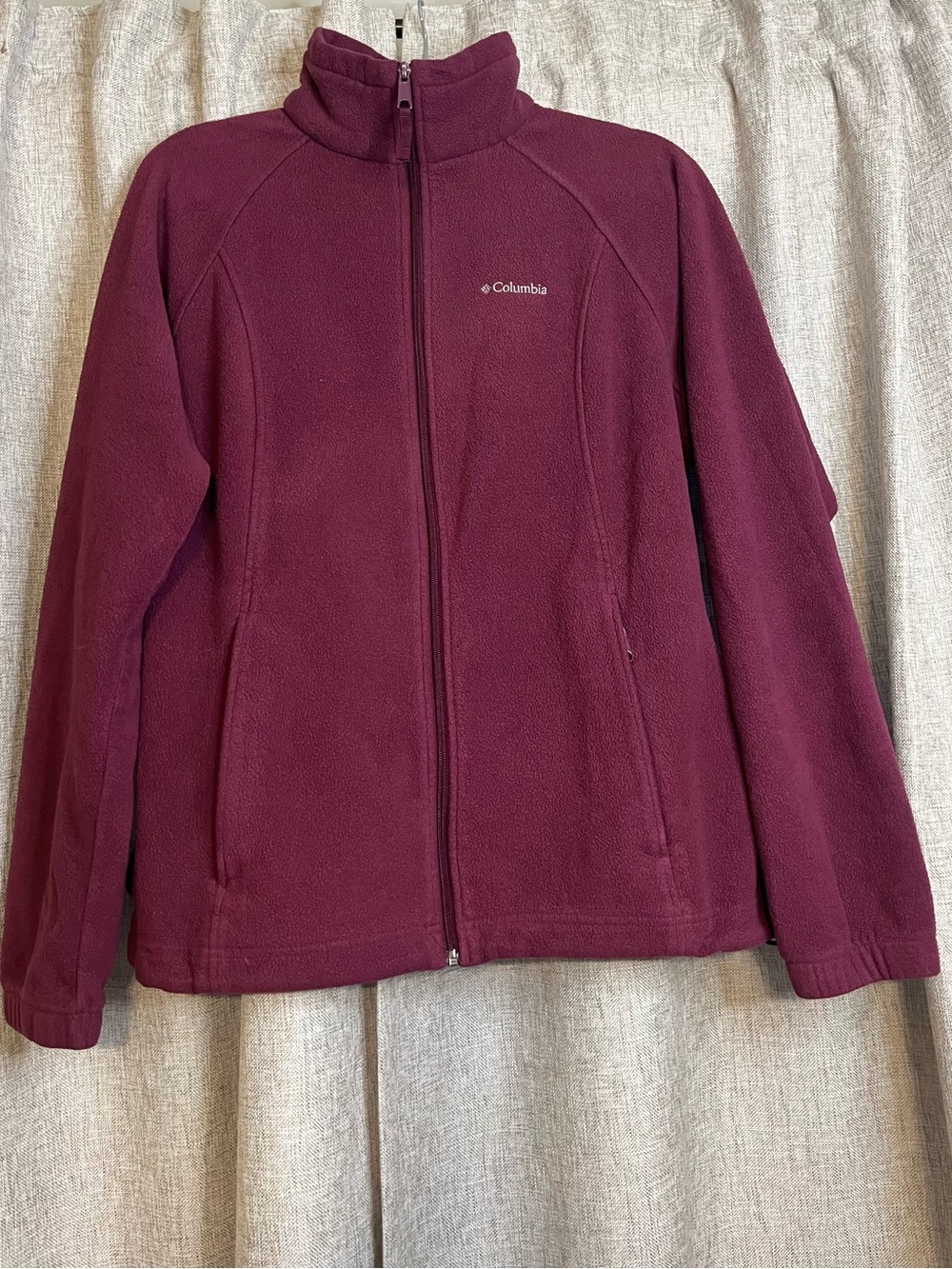 Columbia Women's Benton Springs Full Zip Fleece Jacket Burgundy Large